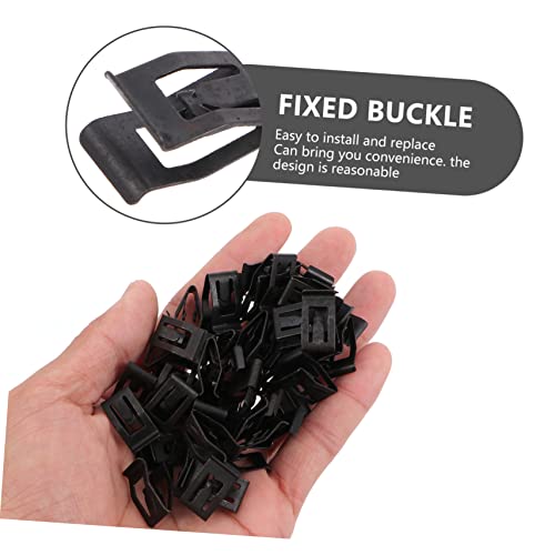 Wakauto 50 Pcs Buckle Metal Door Panel Clips Car Interior Bezel Trim Panel Clips Fastening Clip Metal Dashboard Deflector Universal Steel - Thumbnail 7