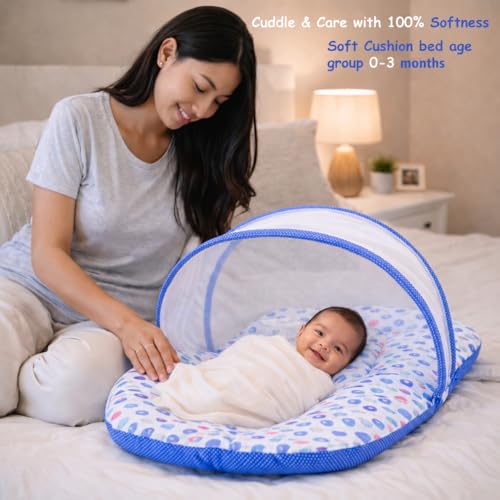 Image of Infantbond 56 In 1 Baby Products All New Born Combo|Gift Set|Essentials|Hospital Kit|Clothes|Maternity Essentials|Infant Essentials|Complete Daily Items Combo(0-6 Months) (Apple) (Blue For Baby Boy)