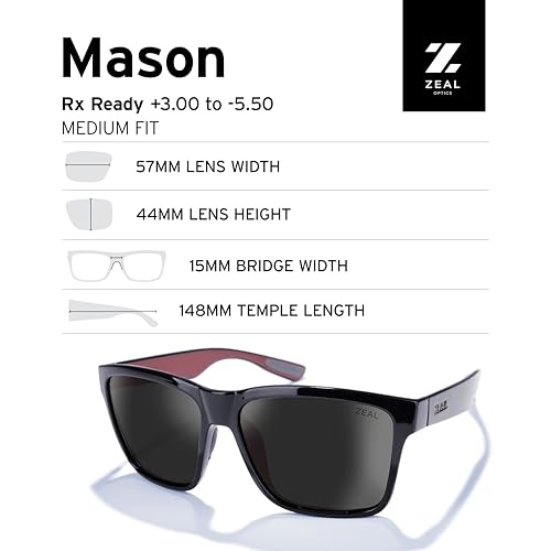 Image of Zeal Optics Mason Square Sunglasses, Deep Ocean
