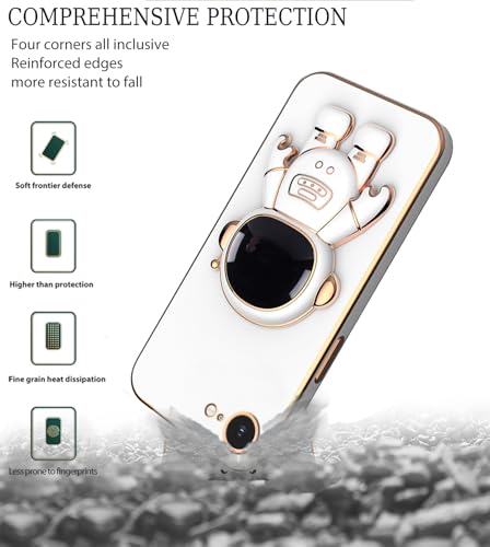 Coque iPhone SE 2025 antichoc fine avec béquille astronaute - 6