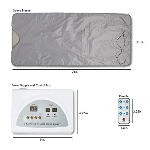 Couverture de sauna infrarouge en cuir PU avec télécommande et contrôleur numérique