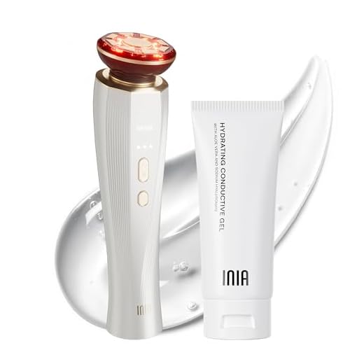 INIA 3-in-1 Red Light Therapy for Face and Neck, Skin Tightening Device True Beauty Glow Facial Massager for Skin Care, Effective Wrinkle Reduction Anti-Aging with Lifting, Tightening, Infusing