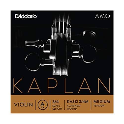 DエAddario Kaplan Amo Violin A String, 3/4 Scale, Medium Tension, KA312 3/4M
