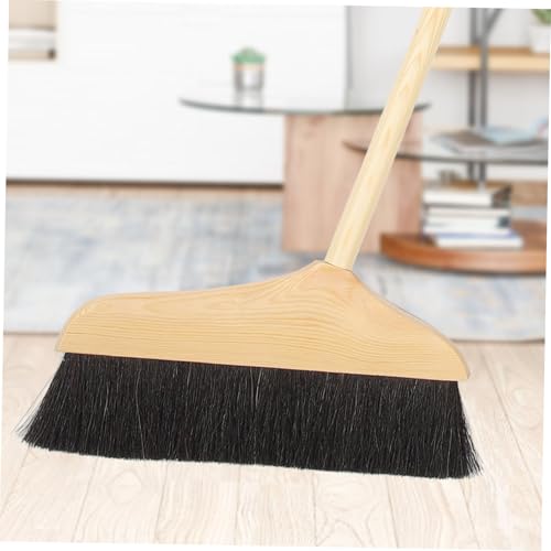 Anneome Rosshaarbesen mit Ergonomischem Holzstiel Weiche Antistatische Borsten Langstieliger Haushaltsbesen für Teppich und Bodenreinigung Langlebiger Kehrbesen aus Holz Schonend – Bild 6