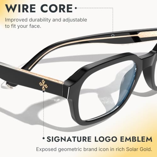 Image of VISOONE Oversized Cute Chunky Square Computer Glasses for Women Men BENNETT