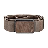 Groove Life Groove Belt Walnut/Brown - Men's Stretch Nylon Belt with Magnetic Aluminum Buckle, Lifetime Coverage - Large (37-40')