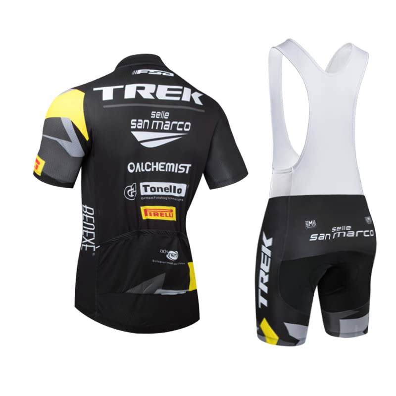 louizumify Mono de Ciclismo Profesional para Hombre, con Mangas Cortas, múltiples Estilos, Tejido Transpirable y de Secado rápido, 3 Bolsillos