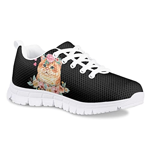 Yzaoxia Girls Tennis Shoes Kid Walking Shoes Outdoor Athletic Running Shoes Light Weight Breathable Supportive Lace-up Shoes Size 11-52
