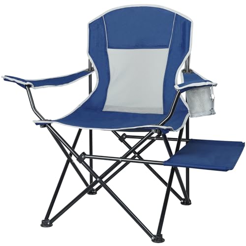XGEAR Camping Chairs 350LBS Capacity, Heavy Duty Folding...
