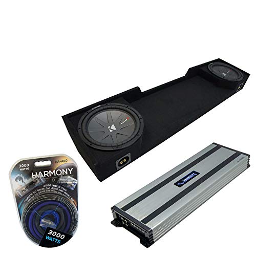 Harmony Audio Compatible with 1988-1998 Chevy CK Silverado Extended Cab Truck Kicker Bundle CompR CWR10 Dual 10