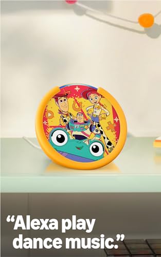 Image of Amazon Echo Pop Kids (newest model), Designed for kids, Designed for Alexa+, parental controls, Includes 6 months of Amazon Kids+, Limited-Edition Disney Pixar Toy Story 5