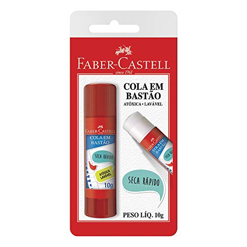 Cola em Bastão, Faber-Castell, SM/8110, Vermelha