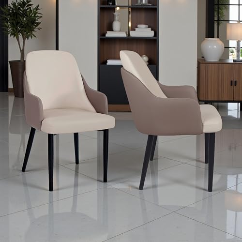 Image of The Attic Nova Elite 6 Chair Dining Set,Light Brown & Cream,Titanium & Cream,180 Cms