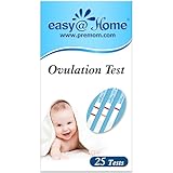 Easy@Home Ovulation Test Strips, 25 Pack Fertility Tests, Ovulation Predictor Kit, Powered by Premom Ovulation Predictor iOS and Android App, 25 LH Strips