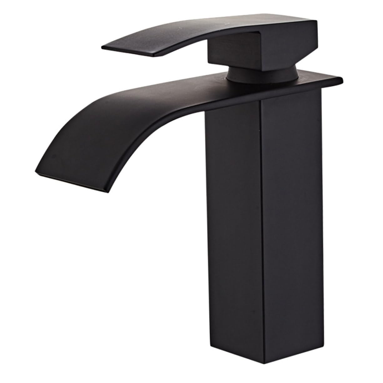 Robinet cascade noir mitigeur de salle de bain à usure réduite pour lavabo