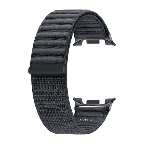 Image of Samsung Galaxy Watch 8 Series Fabric Band, Nylon, Dynamic Lug System, Comfort Fit, Contoured Fit, Lightweight, Compatible with Galaxy Watch 8 and Watch 8 Classic, M /L Graphite