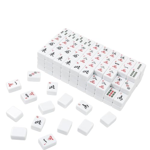 American Mahjong Set con 166 fichas y estuche portátil miniatura 3