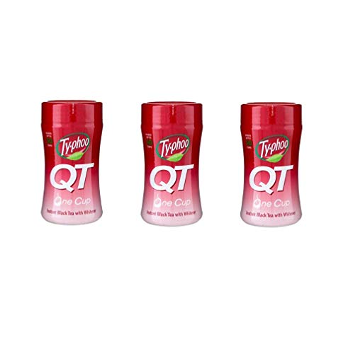 Typhoo QT Té Negro instantáneo con blanqueador 125g - Elija una opción (Paquete de 3)