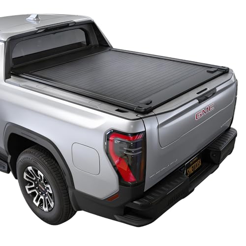 Syneticusa MR Retractable Tonneau Cover fit 2024-2027 Silverado/Sierra EV | Hard Truck…