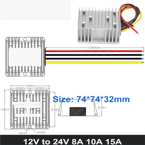 Voltage regulator 12V to 24V boost converter de puissance 15A DC - 2