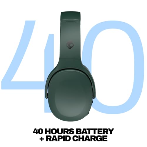 Image of Skullcandy Crusher 540 Active Wireless Bluetooth Headphones with Multi-Sensory Bass, Noise Isolating Over-Ear Fit, Sweat and Water Resistant, 40 Hours Battery, Microphone for iPhone Android - Forest
