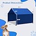 OLOBBIRD Outdoor Dog Tent - Blue 420D Oxford Fabric, UV Protection, Waterproof, Ventilated - 47.8