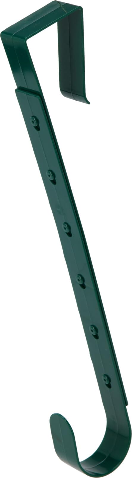 Muddy Hands Green Wreath Door Hooks – Over The Door Plastic Hangers For Holiday Decorations, Garlands & Wreaths – No Tools Or Screws Required, Fits Most Doors - 4 Colours (Red, White & Clear) (Green)