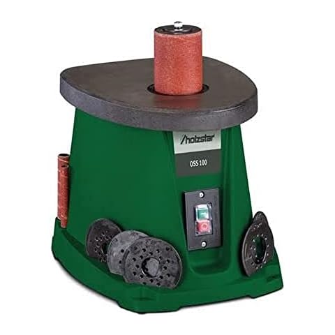 Holzstar OSS 100 5903500 - Amoladora oscilante de husillo para trabajos de madera, con manguitos abrasivos y rodillos de goma Cover