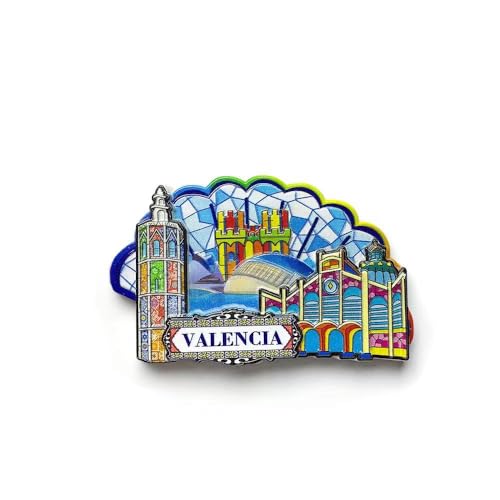 Imán decorativo Souvenir de Valencia, España miniatura 1
