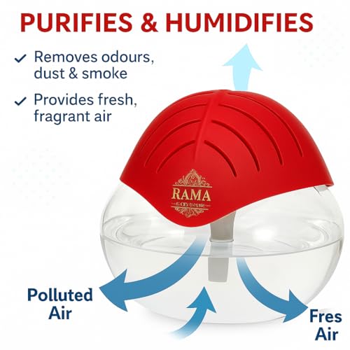 Image of 2-in-1 Air Diffuser & Humidifier - White Aroma Diffuser for Bedroom, Office - 500ml Capacity - RED
