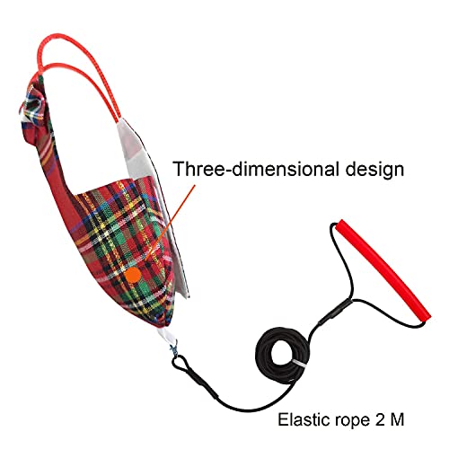 VANFAVORI-Bird-Diaper-Harness-Flight-Suit-Clothes-with-80-Inch-Leash-for-Parrots-Cockatiel-Pet-Birds-Including-A-Cotton-Pad-S-Size-Plaid