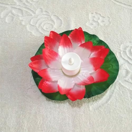 Velas de Loto LED medianas impermeables decorativas para estanques y obsequios 2