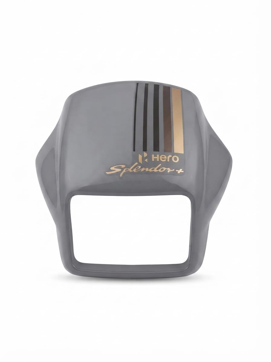 Bike Headlight Visor/Head Light Compatible with Hero Splendor Bs6 2026 Model Matte Grey-image-5