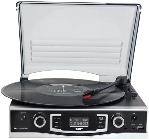Platine vinyle de salon Soundmaster PL590SW pour écouter et encoder