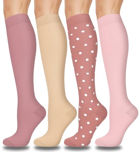 Image of Compression Socks for Women & Men(1 /3 /7 /8 PACK) - Best for Running,Medical,Nurse,Travel,Cycling-20-30mmHg