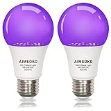 AIMEOKO LED Black Light Bulb 9W(75Watt Equivalent) UV Blacklight Bulb E26 Base Replacement Bulbs,UVA