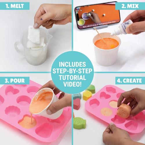 Image of Kalakaram Kids Soap Making Kit - DIY Craft & Activity Set for Kids (Ages 6-12) with Molds, Colors, and Educational Fun - Creative Birthday Gift for Boys & Girls