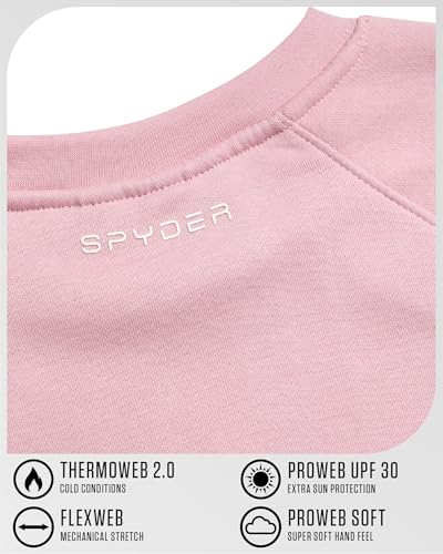 Image of Spyder Womens Sweaters - Cozy Super Soft Fleece Pullover Sweater for Women - Lightweight Long Sleeve Tops with Raglan Sleeves