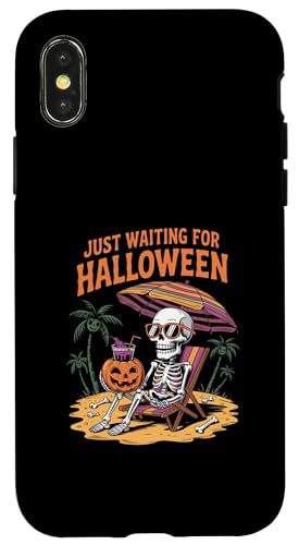 Spooky Summer Skeleton Just Waiting For Halloween Carcasa para iPhone X/XS