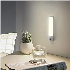 Motion Sensor LED Light, Cupboard Light USB Rechargeable Battery Operated Indoor Stick-On Night Lights with Magnet and…