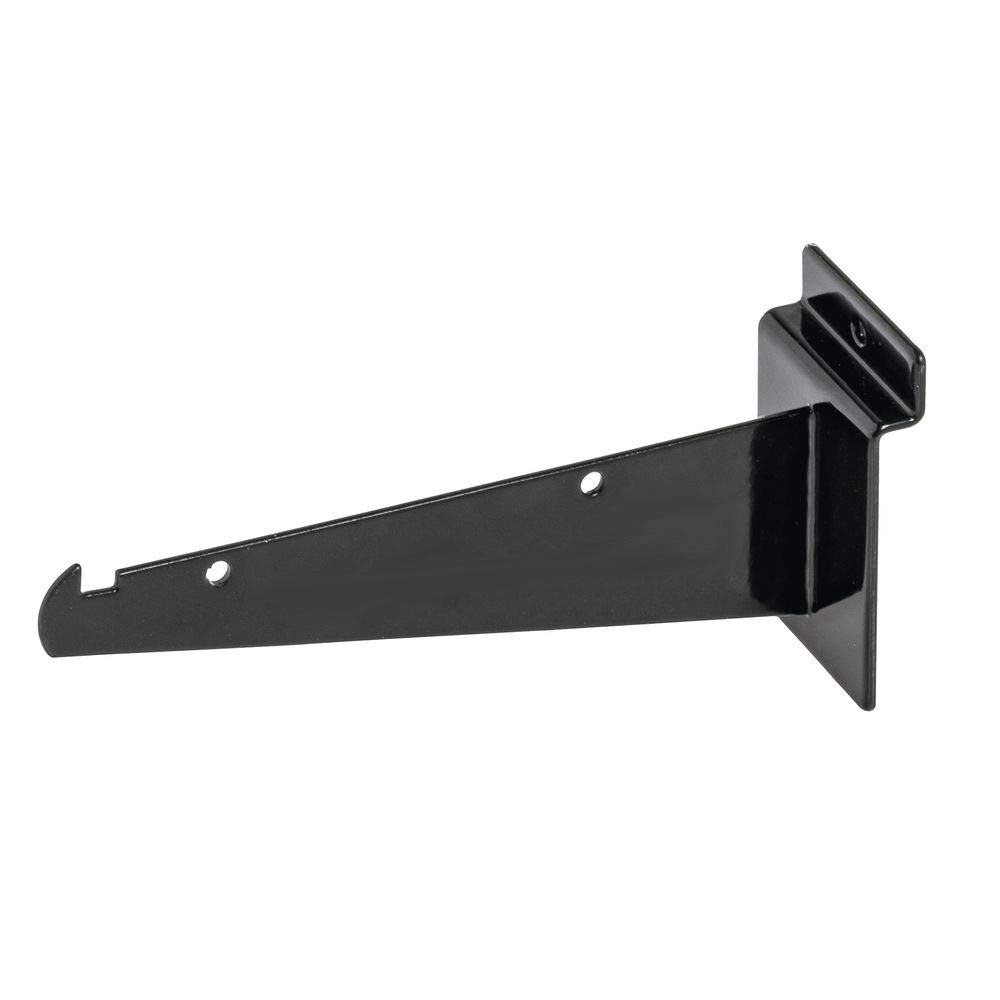 HUBERT® 6"L Black Slatwall Shelf Bracket by Retail Resource – Metal, Black, Model 1723