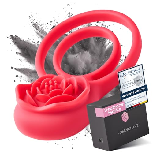 ROSENQUARZ® Elektrischer Premium Penisring Vibrator mit 9 verschiedenen Vibrationsmodi, Elektrischer Cockring, Penisringe, Cockringe, Vibrator, Vibratorring, BDSM, Bondage