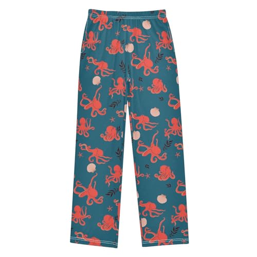 Boys' Pants Octopus Starfish Seashell Long Bottoms Jogger Pants Elastic Waist Trousers with Pockets S-XL