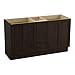 KOHLER 99524-TK-1WB Damask 60-Inch Vanity with Toe Kick, 2 Doors and 3 Drawers, Claret Suede