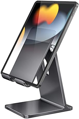 Maxonar Adjustable Tablet Stand Holder, Sleek Looks Tablet Desktop Stand Dock Constructed from Aluminum - Compatible with iPad Air iPad Pro/ iPad Mini 2022 [4.7"-13"], Galaxy Tab S8, Grey