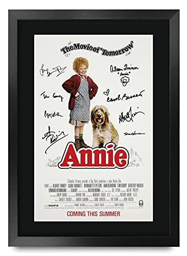 Affiche photo autographe signée Annie Aileen Quinn cadeau cinéma pour fan de film A3 Encadré