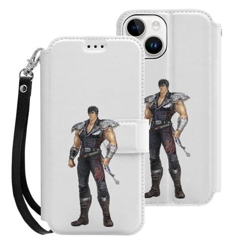 北斗の拳 iPhone15用ケース 手帳型 財布型 スマホケース カード収納 PUレザー おしゃれ アイフォン15用ケース 全面保護 マグネット式 耐衝撃 脱着簡単