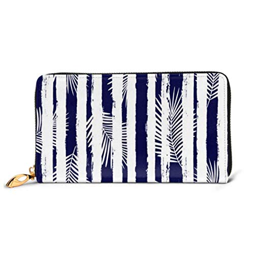 Preisvergleich Produktbild JHGFG Mode Handtasche Reißverschluss Brieftasche Tropisches Muster Palmblätter Nahtlose Vektor Telefon Kupplung Geldbörse Abendkupplung Blockieren Leder Brieftasche Multi Card Org