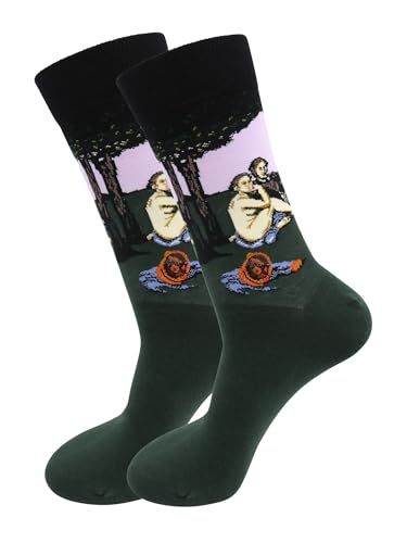 Real Sic Fun Socks for Men and Women - Cozy Cotton Dress Socks with Colorful Designs - Cool, Casual, Wacky Patterned