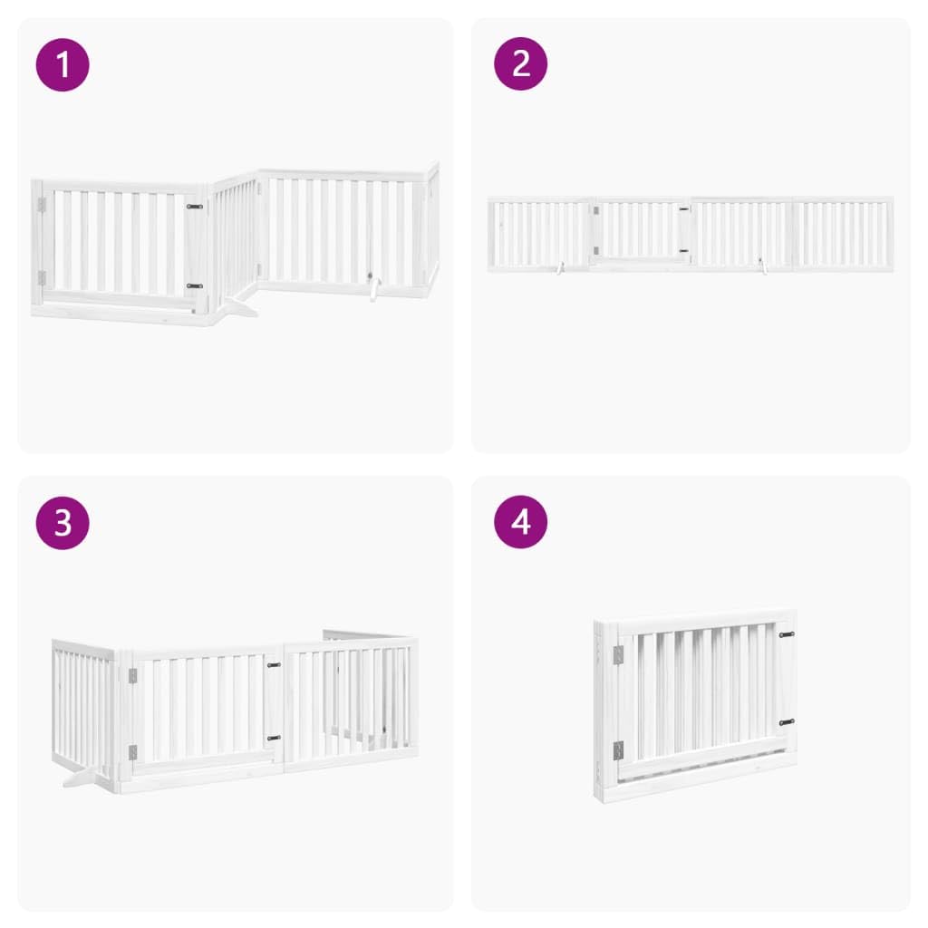 Red para perros de álamo con puerta, puerta para perros plegable para escaleras, jaula para perros plegable, color blanco, 320 cm, puerta plegable para perros 320 cm, color blanco